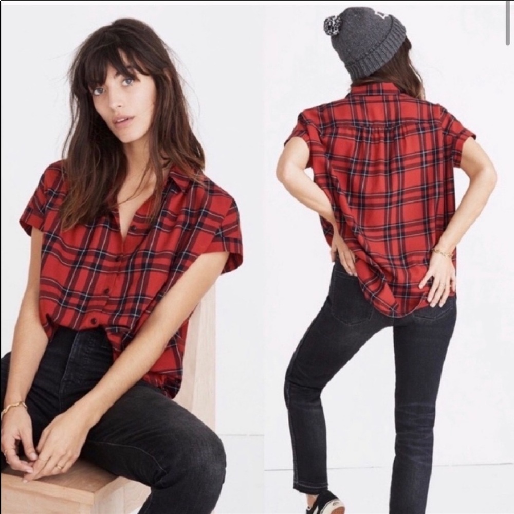 NEW!! Madewell Central Dahl Plaid shirt